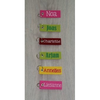 Sleutelhanger met naam (vilt)