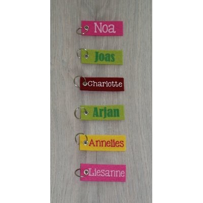 Sleutelhanger met naam (vilt) Sleutelhanger met naam (vilt)