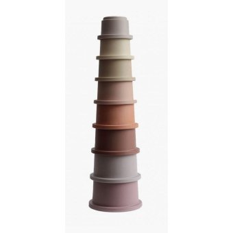 Stapelbekers Mushie pastel